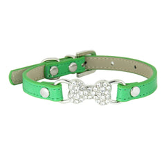 Cute Rhinestone Bone Dog Collar Pet - PeticaDeals
