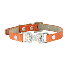 Cute Rhinestone Bone Dog Collar Pet - PeticaDeals
