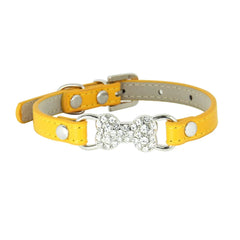 Cute Rhinestone Bone Dog Collar Pet - PeticaDeals