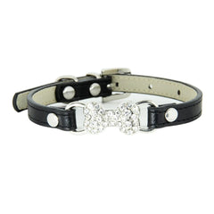 Cute Rhinestone Bone Dog Collar Pet - PeticaDeals
