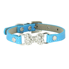 Cute Rhinestone Bone Dog Collar Pet - PeticaDeals