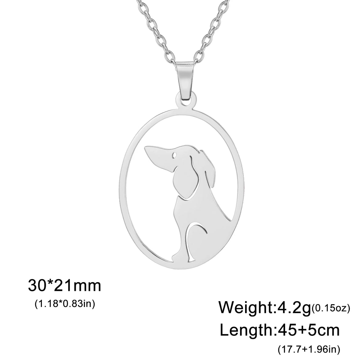 Cute Sitting Dog Pet Pendant Women's Necklace Neck Chain Stainless Steel Jewelry - PeticaDeals