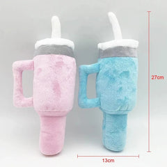 Cute Squeaky Dog Toys Cup Pet Plush - PeticaDeals