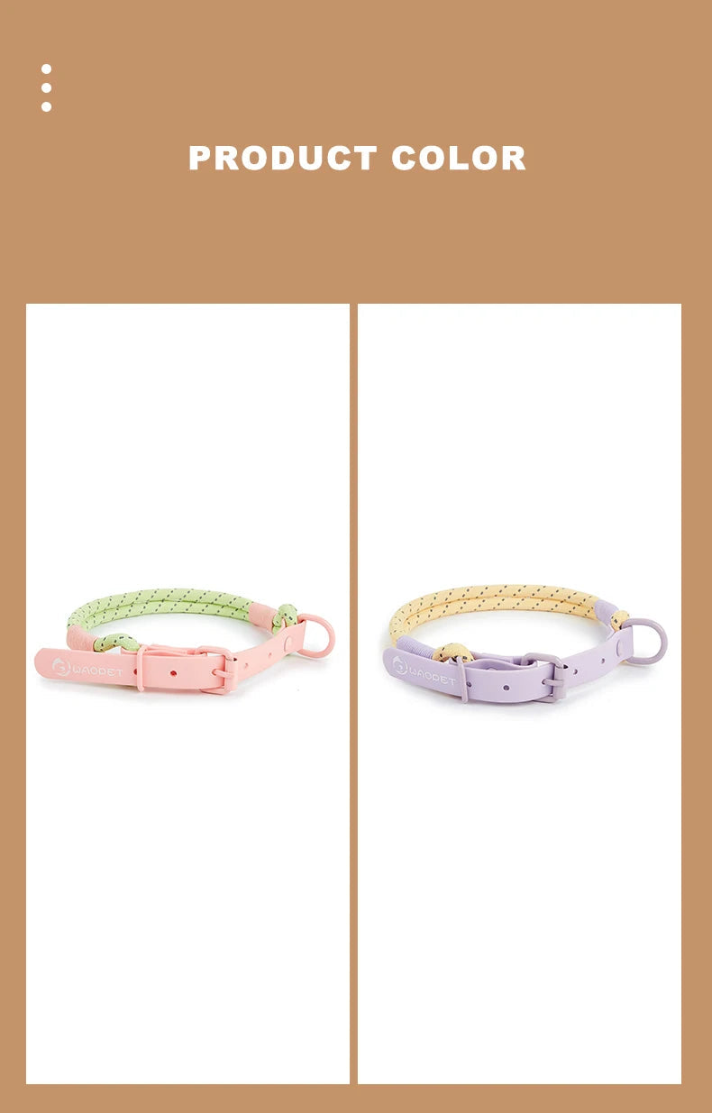 Cute style PVC Webbing Collar Leashes Dog Walking Series - PeticaDeals