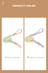 Cute style PVC Webbing Collar Leashes Dog Walking Series - PeticaDeals