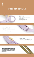 Cute style PVC Webbing Collar Leashes Dog Walking Series - PeticaDeals