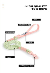 Cute style PVC Webbing Collar Leashes Dog Walking Series - PeticaDeals