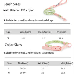 Cute style PVC Webbing Collar Leashes Dog Walking Series - PeticaDeals