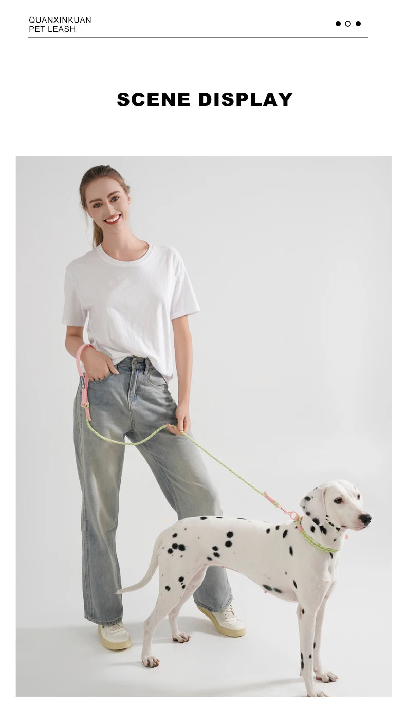 Cute style PVC Webbing Collar Leashes Dog Walking Series - PeticaDeals