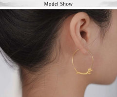 Dachshund Dog Big Round Hoop Earrings for Women Fine Jewelry - PeticaDeals