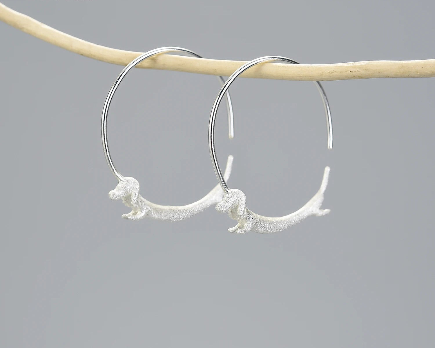 Dachshund Dog Big Round Hoop Earrings for Women Fine Jewelry - PeticaDeals