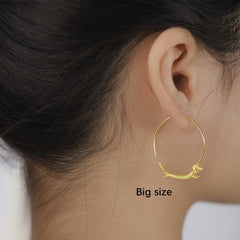 Dachshund Dog Big Round Hoop Earrings for Women Fine Jewelry - PeticaDeals