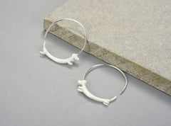 Dachshund Dog Big Round Hoop Earrings for Women Fine Jewelry - PeticaDeals