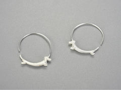 Dachshund Dog Big Round Hoop Earrings for Women Fine Jewelry - PeticaDeals