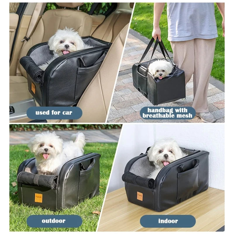 Dog Car Pet Travel Booster for Car Armrest with Safety Hook - PeticaDeals