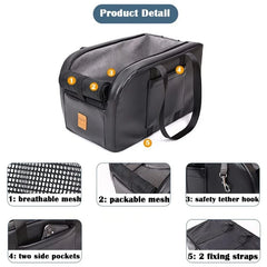 Dog Car Pet Travel Booster for Car Armrest with Safety Hook - PeticaDeals