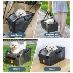 Dog Car Pet Travel Booster for Car Armrest with Safety Hook - PeticaDeals