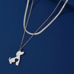 Dog Cat Pet Animal Cute Necklace Gold Color Stainless Steel Chain Necklaces for Women - PeticaDeals