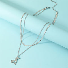 Dog Cat Pet Animal Cute Necklace Gold Color Stainless Steel Chain Necklaces for Women - PeticaDeals