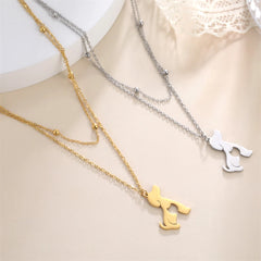 Dog Cat Pet Animal Cute Necklace Gold Color Stainless Steel Chain Necklaces for Women - PeticaDeals