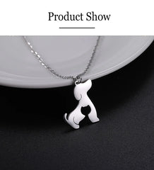 Dog Cat Pet Animal Cute Necklace Gold Color Stainless Steel Chain Necklaces for Women - PeticaDeals