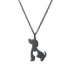 Dog Cat Pet Animal Cute Necklace Gold Color Stainless Steel Chain Necklaces for Women - PeticaDeals