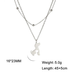 Dog Cat Pet Animal Cute Necklace Gold Color Stainless Steel Chain Necklaces for Women - PeticaDeals