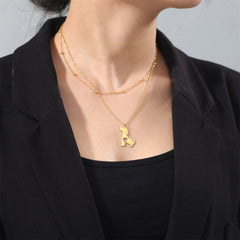 Dog Cat Pet Animal Cute Necklace Gold Color Stainless Steel Chain Necklaces for Women - PeticaDeals