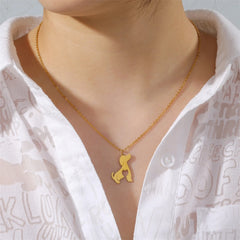 Dog Cat Pet Animal Cute Necklace Gold Color Stainless Steel Chain Necklaces for Women - PeticaDeals