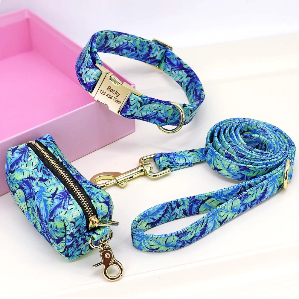 Dog Collar Leash Set Pouch Snack Bag For Small Medium Large Dogs - PeticaDeals