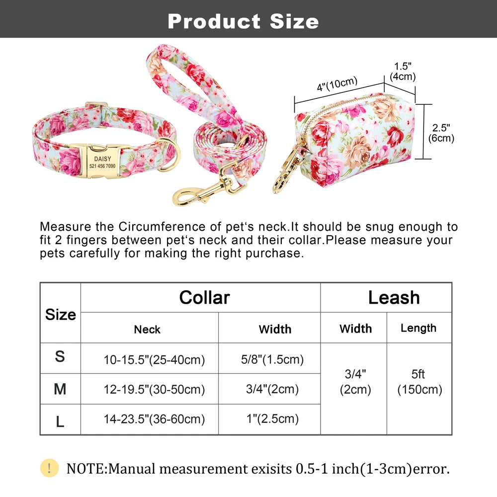 Dog Collar Leash Set Pouch Snack Bag For Small Medium Large Dogs - PeticaDeals