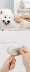 Dog Comb Wooden Handle Dog Brush Pet Grooming Comfortable Handle Combs for Cats - PeticaDeals