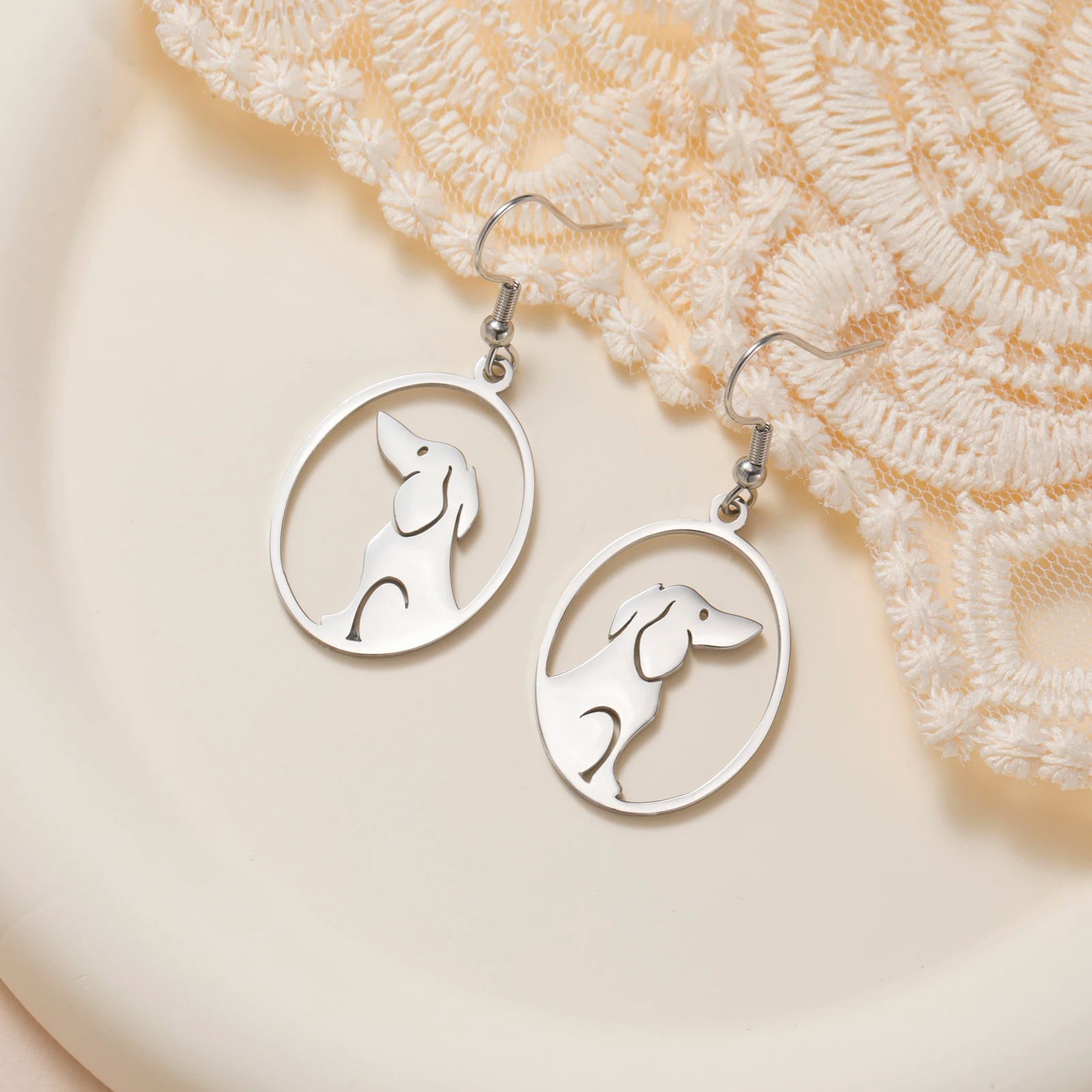 Dog Earrings Stainless Steel Lovely Dachshund Pet Animal Earrings for Women Fashion Jewelry - PeticaDeals