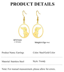 Dog Earrings Stainless Steel Lovely Dachshund Pet Animal Earrings for Women Fashion Jewelry - PeticaDeals