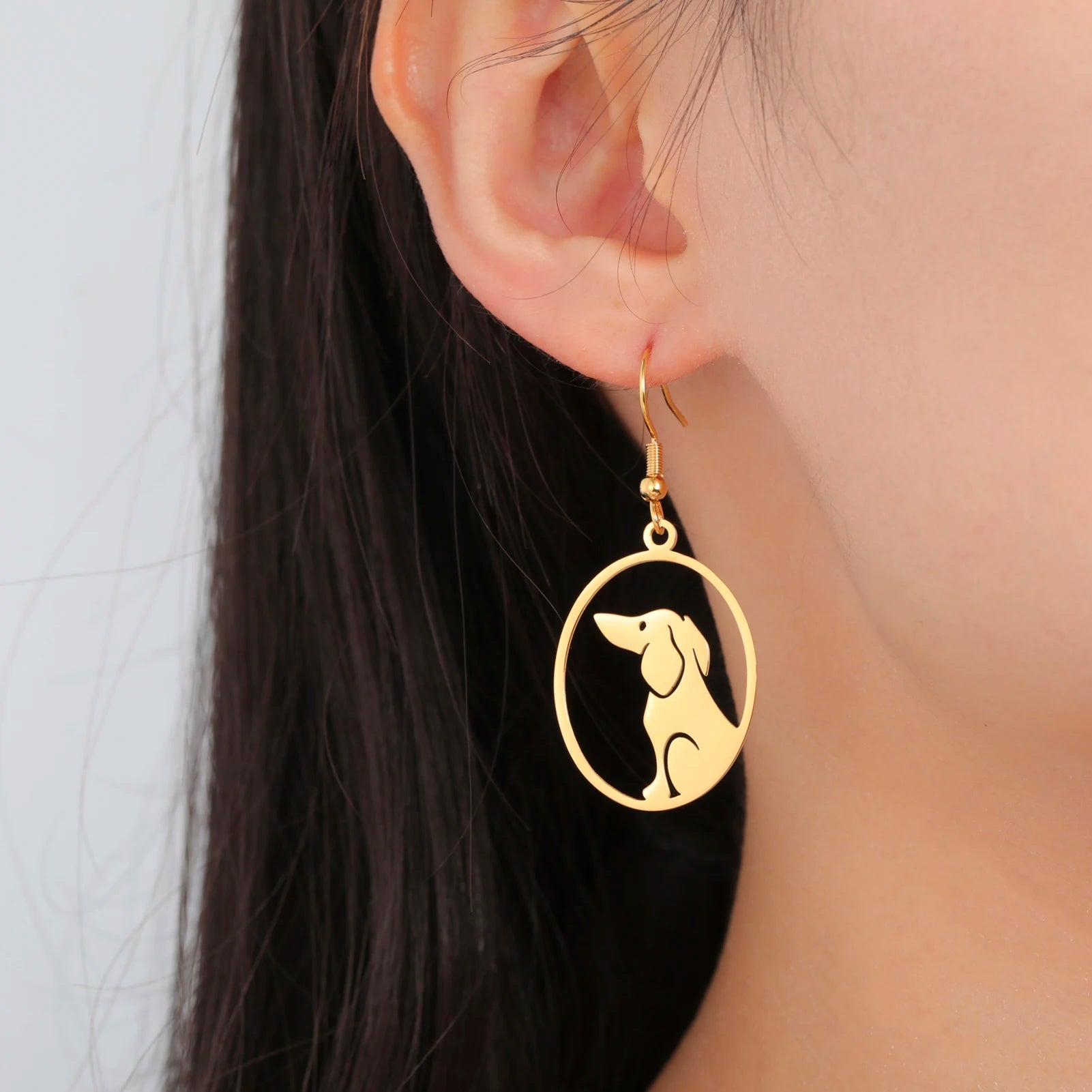Dog Earrings Stainless Steel Lovely Dachshund Pet Animal Earrings for Women Fashion Jewelry - PeticaDeals