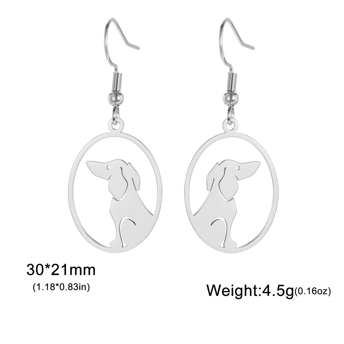 Dog Earrings Stainless Steel Lovely Dachshund Pet Animal Earrings for Women Fashion Jewelry - PeticaDeals