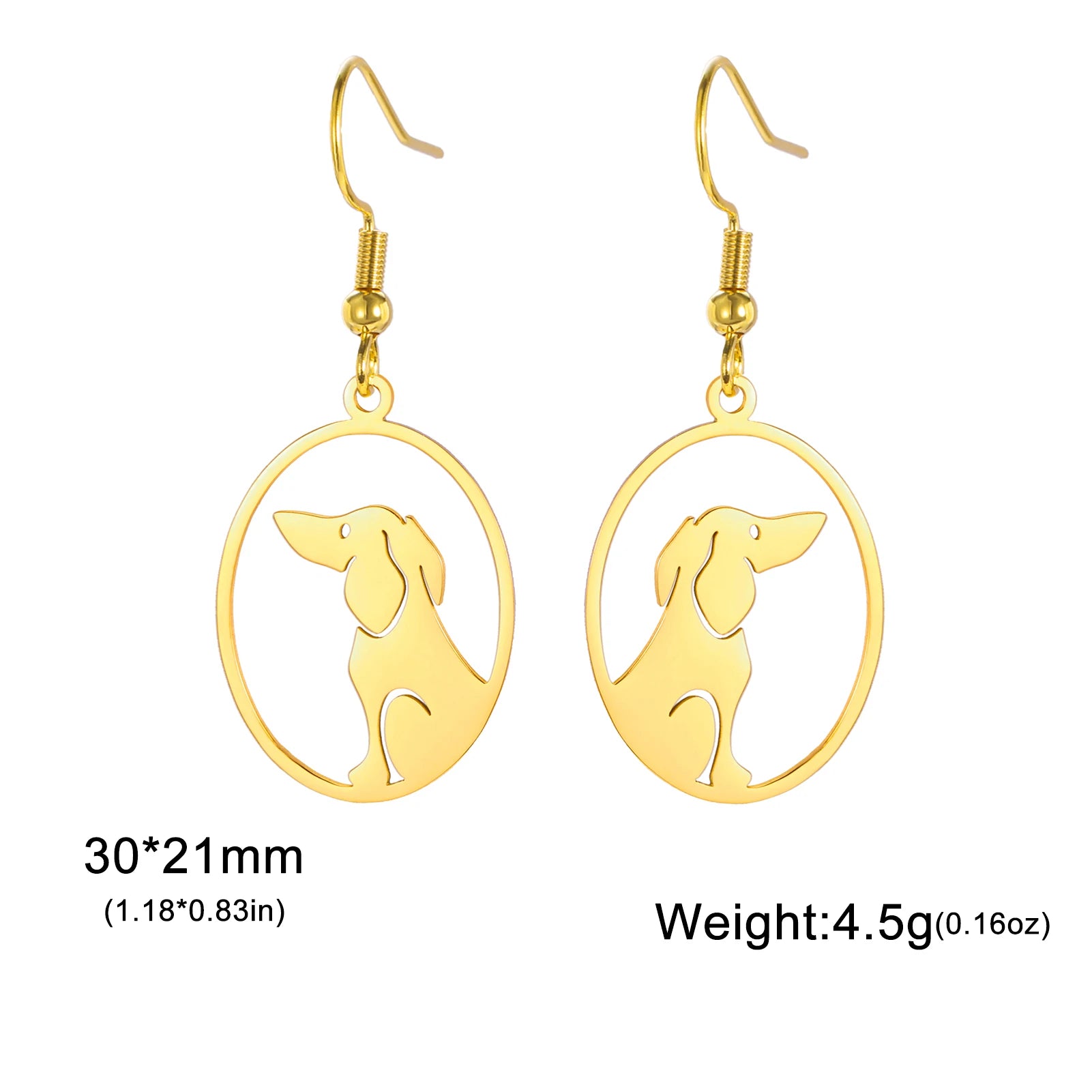 Dog Earrings Stainless Steel Lovely Dachshund Pet Animal Earrings for Women Fashion Jewelry - PeticaDeals