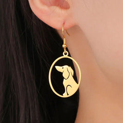 Dog Earrings Stainless Steel Lovely Dachshund Pet Animal Earrings for Women Fashion Jewelry - PeticaDeals