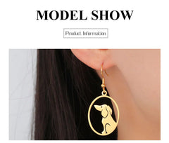 Dog Earrings Stainless Steel Lovely Dachshund Pet Animal Earrings for Women Fashion Jewelry - PeticaDeals