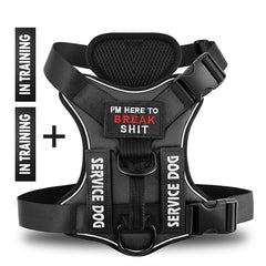 Dog Harness No-pull Reflective Tactical Harness Vest for Small Large Pet Dogs - PeticaDeals