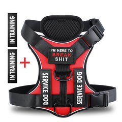 Dog Harness No-pull Reflective Tactical Harness Vest for Small Large Pet Dogs - PeticaDeals