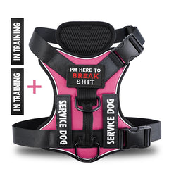 Dog Harness No-pull Reflective Tactical Harness Vest for Small Large Pet Dogs - PeticaDeals