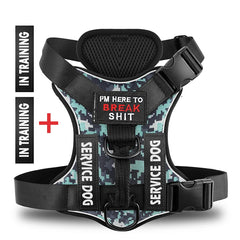 Dog Harness No-pull Reflective Tactical Harness Vest for Small Large Pet Dogs - PeticaDeals