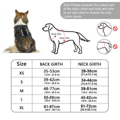Dog Harness No-pull Reflective Tactical Harness Vest for Small Large Pet Dogs - PeticaDeals