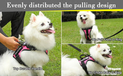 Dog Harness No-pull Reflective Tactical Harness Vest for Small Large Pet Dogs - PeticaDeals