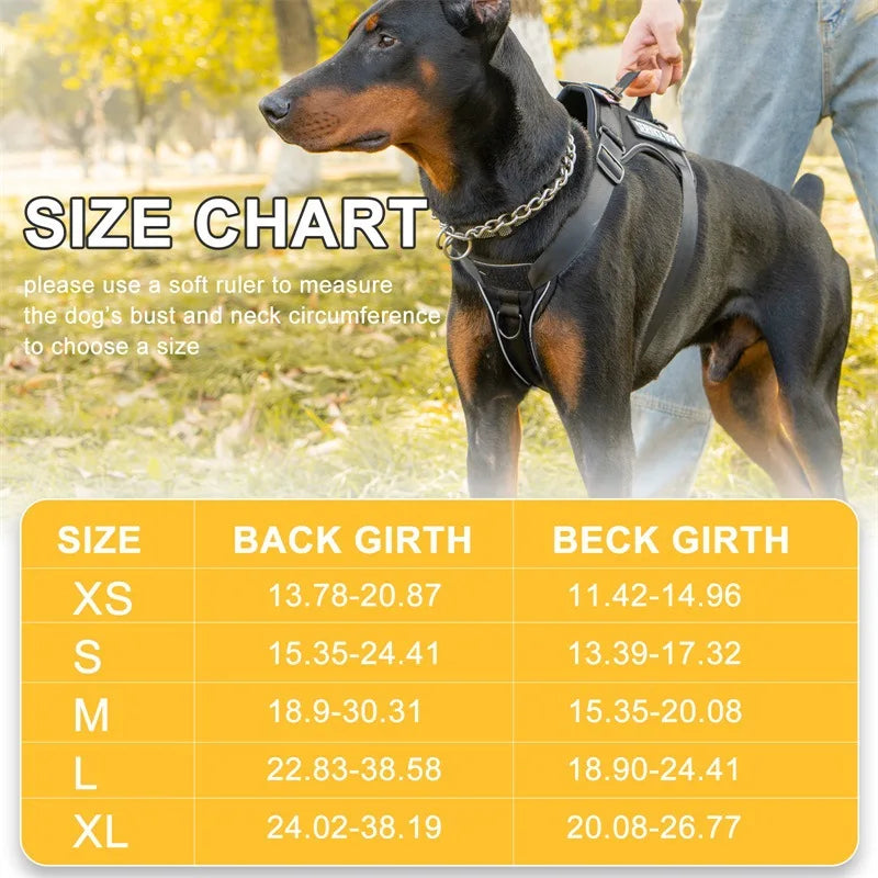 Dog Harness No-pull Reflective Tactical Harness Vest for Small and Large Pet Dogs - PeticaDeals