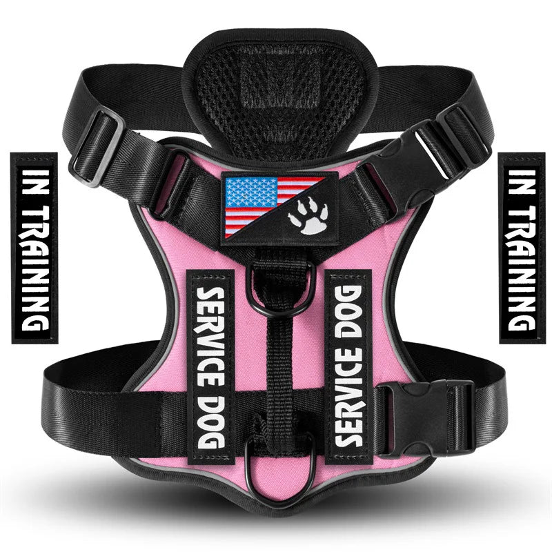 Dog Harness No-pull Reflective Tactical Harness Vest for Small and Large Pet Dogs - PeticaDeals