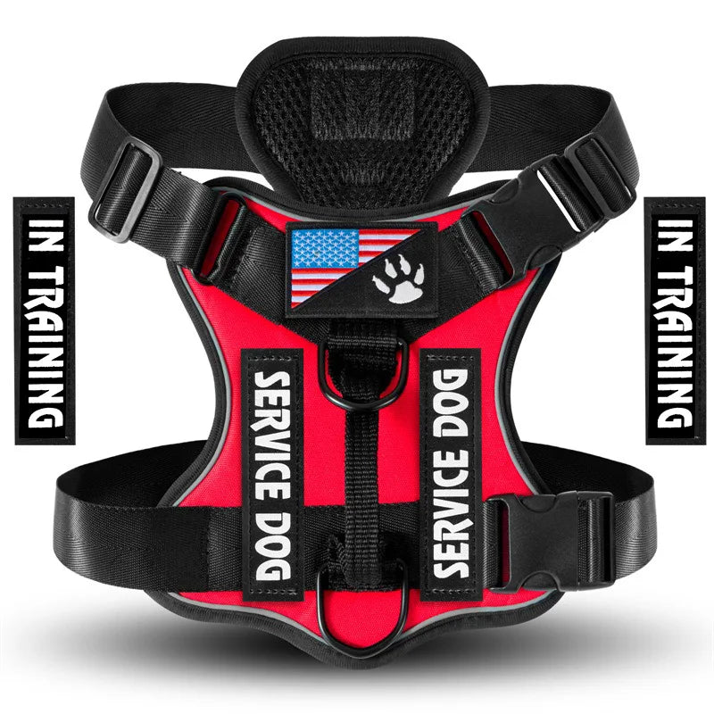 Dog Harness No-pull Reflective Tactical Harness Vest for Small and Large Pet Dogs - PeticaDeals
