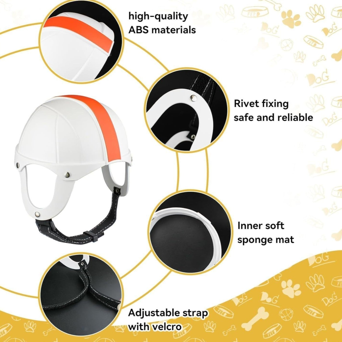 Dog Helmet Motorcycle Pet Helmet for Small Dog Cat - PeticaDeals
