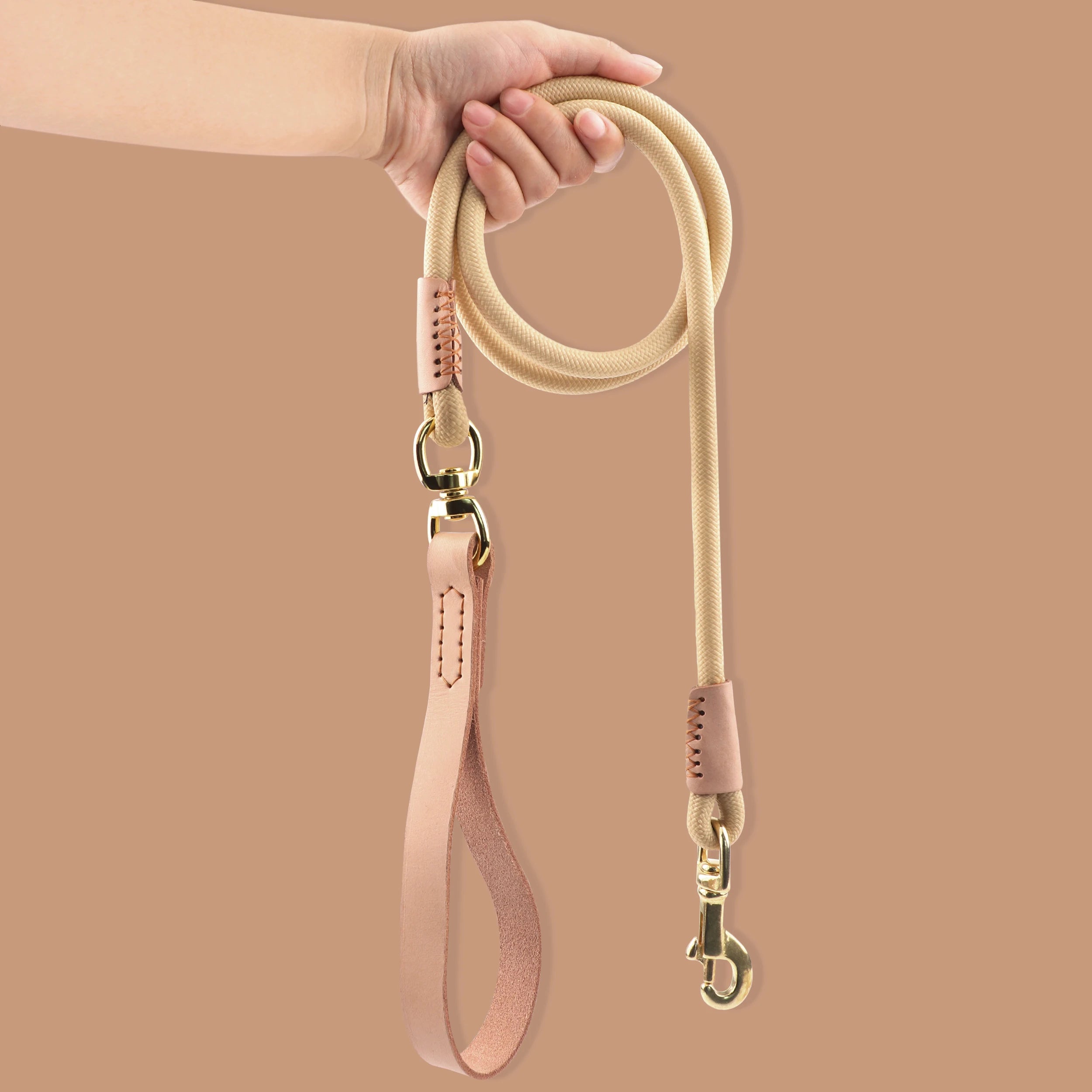 Dog Leash Durable Pet Walking Leash Rope Double Coupler 1 Way 2 Ways - PeticaDeals